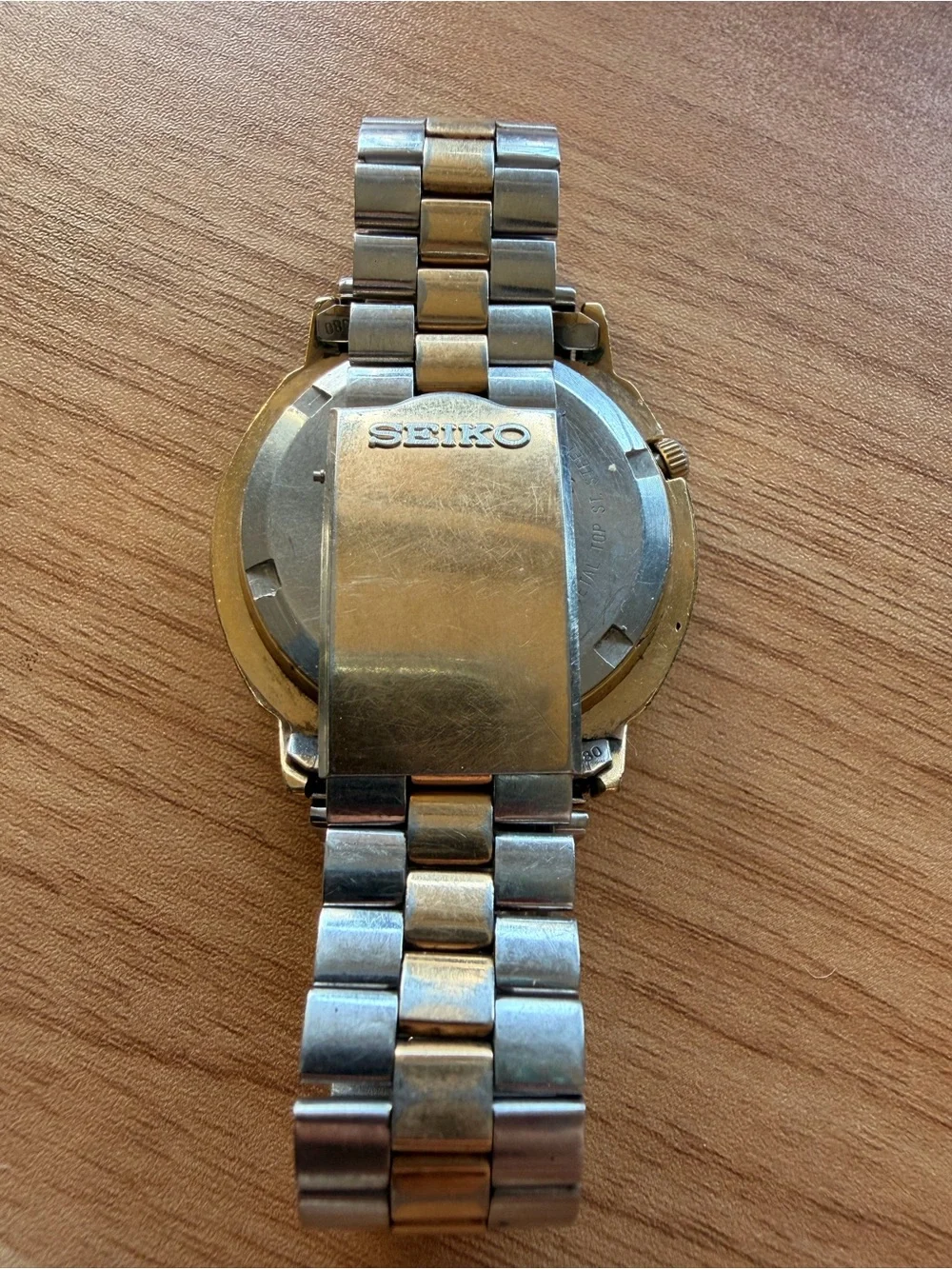 Vintage 1980’s Seiko Two-Tone Gold and Silver Stainless Steel Automatic Watch